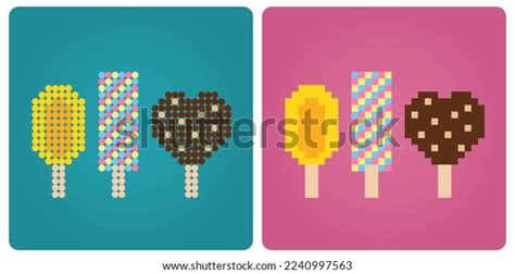 8bit Pixel Ice Cream Food Game Stock Vector Royalty Free 2240997563