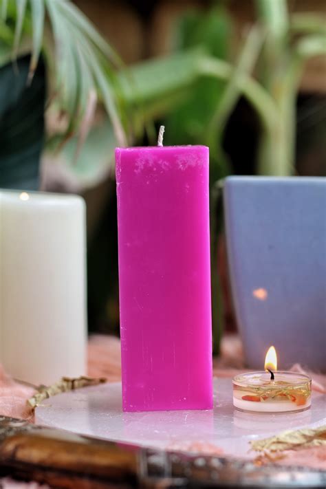 Pink Pillar Candle Candle For Spellwork The Lilith Stores