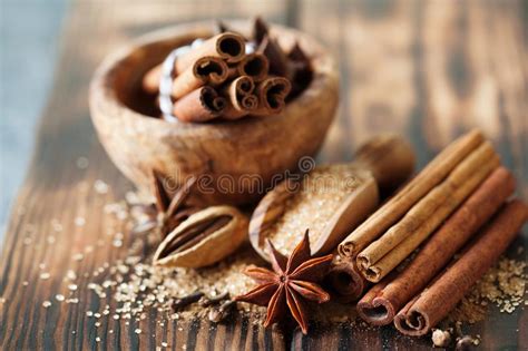 Traditional Christmas Spices Food Background Stock Photo Image Of