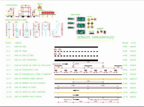 Señalizacion vial en AutoCAD Descargar CAD 689 68 KB Bibliocad