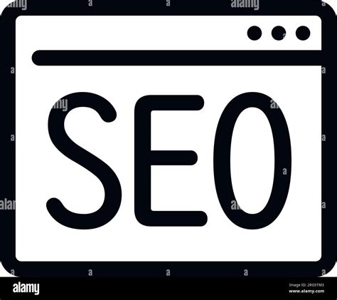 Seo Symbol With Brwoser Window For Search Engine Optimization Vector