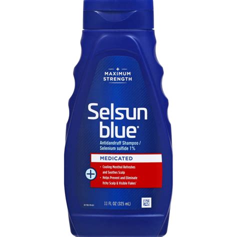 Selsun Blue Antidandruff Shampoo Maximum Strength Medicated 11 Fl