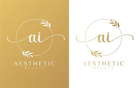 Premium Vector Letter Ai Beauty Logo With Flourish Ornament