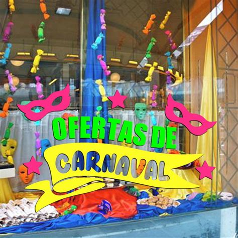 Adesivo Decorativo Vitrine Carnaval Grande Produtos Elo