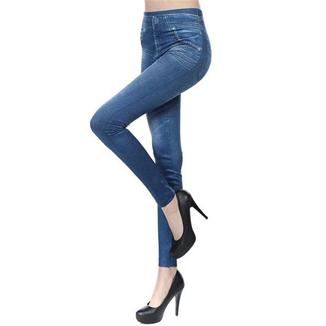 New Women Autumn Jeans Leggings Skinny Slim Thin High Elastic Waist