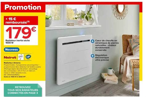 Promo Radiateur Inertie S Che W Amaroc Noirot Chez Castorama