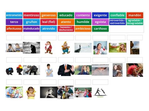 Los Adjetivos De Personalidad Match Up