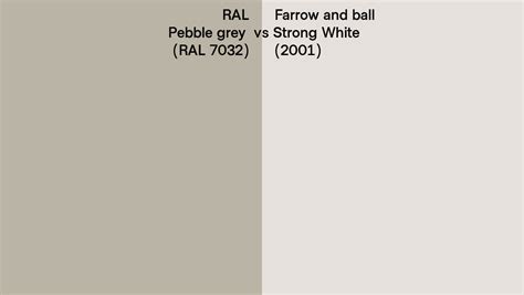 Ral Pebble Grey Ral 7032 Vs Farrow And Ball Strong White 2001 Side