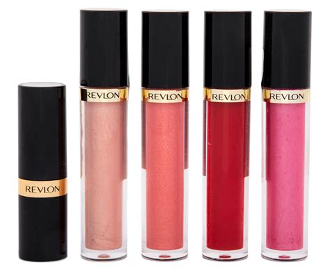 Revlon Super Lustrous Lip Gloss 4 Piece Set Bonus Lipstick Au