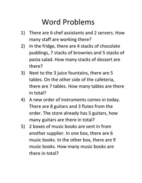 Math Word Problems Interactive Worksheet Live Worksheets