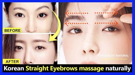 Korean Straight Eyebrows Massage | Fix uneven eyebrows | Correct sagging eyelids, drooping ...