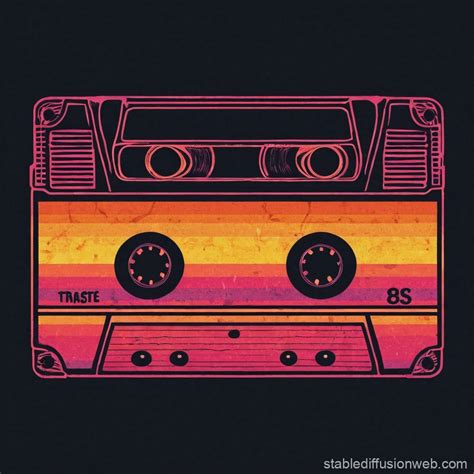 80s Synthwave Logo Stable Diffusion Online