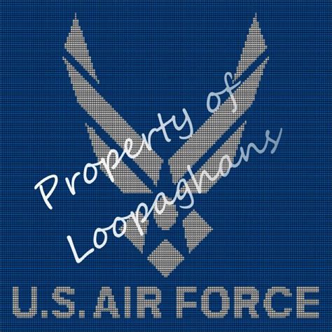 Us Air Force Crochet Pattern Afghan Graph Loopaghans Custom Crochet