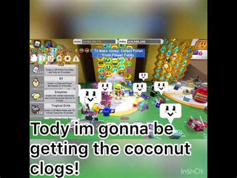 Getting the Coconut Clogs in Bee Swarm Simulator! - YouTube