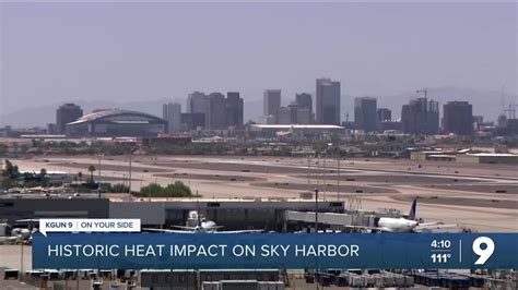 Sky Harbor Airport In Phoenix Affected By Intense Heat Youtube