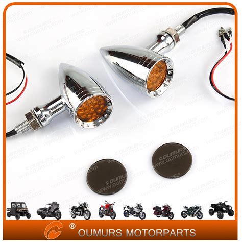 Motorcycle Accessories Motorcycle Bullet Chrome Amber Turn Signal