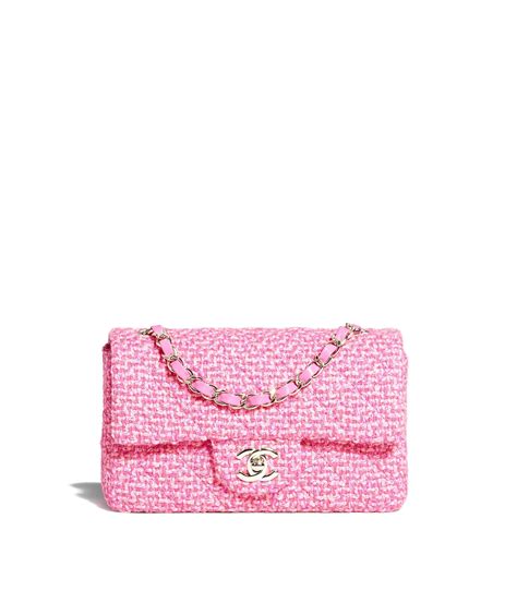 Chanel 2 55 Flap Bag In Pink Dark Pink Fuchsia Wool Tweed UFO No More