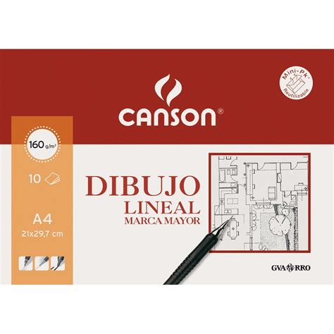 Papel Dibujo Lineal CANSON Marca Mayor Liso 200409784 CANSON Material