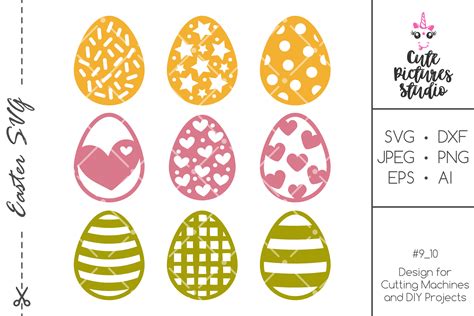 Easter Egg Svg Cut File Bundle Easter Egg Png Clip Art