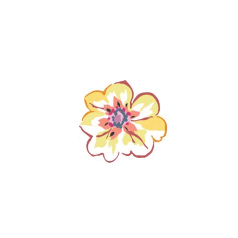 VeraBradley Giphyupload Flowers Yellow Flower Red Flower Sticker