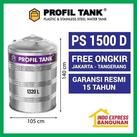 Jual Tangki Toren Air Stainless Steel Datar Profil Tank Ps D