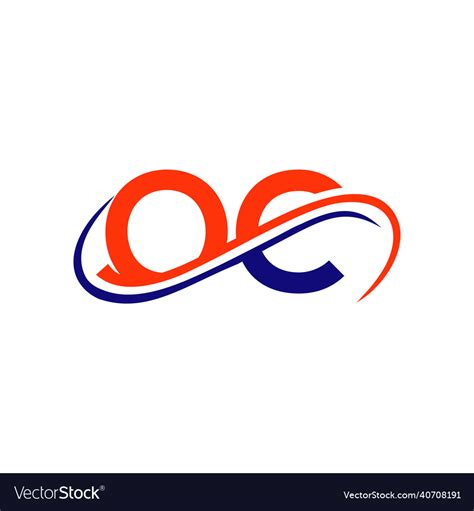 Initial Letter Oc Logo Design Royalty Free Vector Image