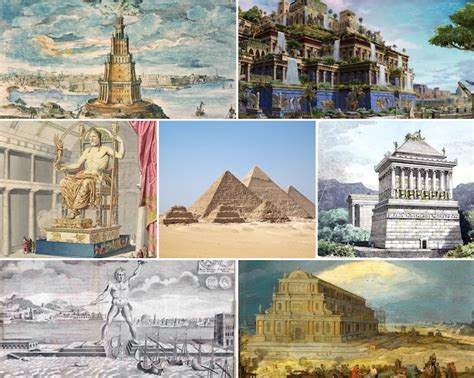 wonders   ancient world collage