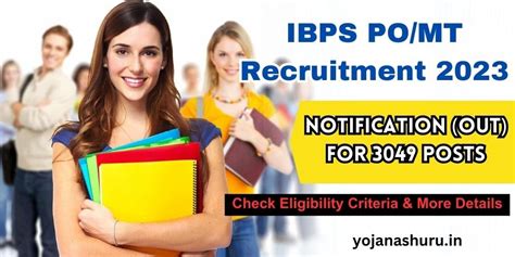 Ibps Po Recruitment 2023 Notification Out For 3049 Posts Apply Fast