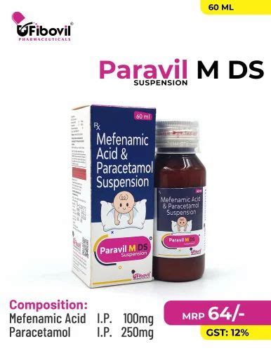 Syrup Mefenamic Acid I P 50mg Paracetamol I P 125mg Suspension