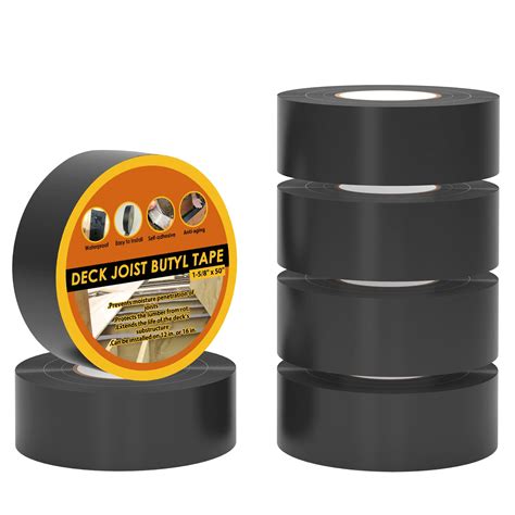 Deck Joist Tape 1 58 X 50 Butyl Joist Tape For Decking 6 Pack Deck