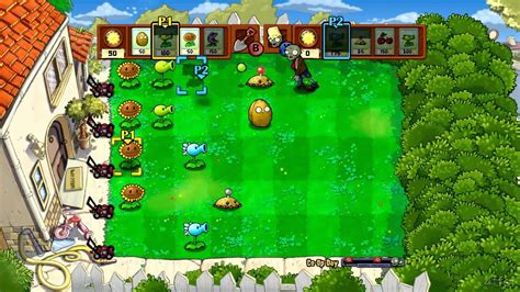 Plants Vs Zombies Xbox 360 Co Op Challenge Part 1 YouTube