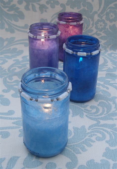 Festive Painted Glass Candle Jars Simple And Stunning Creative Jewish Mom