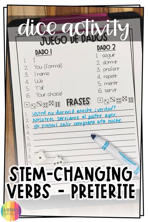 Such A Fun Game For Teaching Stem Changing Verbs In The Preterite Tense