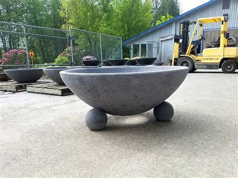 Large Round Concrete Planters - Ornamental Stone