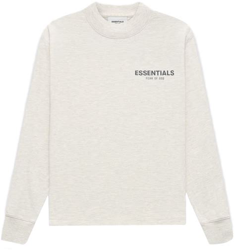 Fear Of God Essentials Core Collection Ls T‑shirt Light Heather