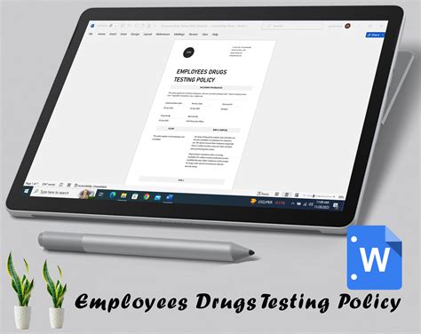 Employees Drugs Testing Policy Template HR Employment Templates Digital