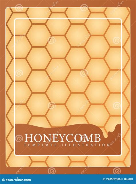 Realistic Juicy Colorful Bee Honeycombs Modern Template Design With