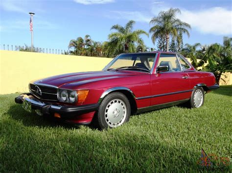 Mercedes Benz Sl Roadster In Beautiful Garnet Red Metallic