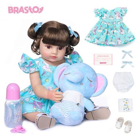 Beb Reborn Realista Brastoy Boneca Ou Boneco Silicone Kit Conjunto De