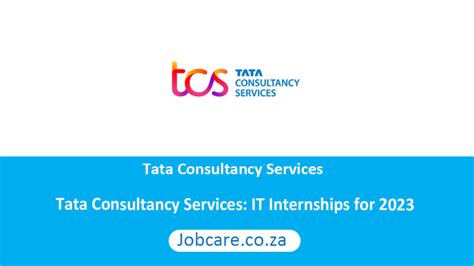 Tata Consultancy Services It Internships For 2023 Jobcare