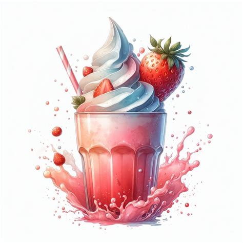 Premium Photo Strawberry Milk Shake Splash