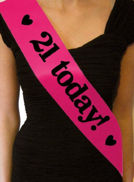 21 Today Twenty One 21st Sash In Hot Pink T Present Birthday Party Decorationsamazon