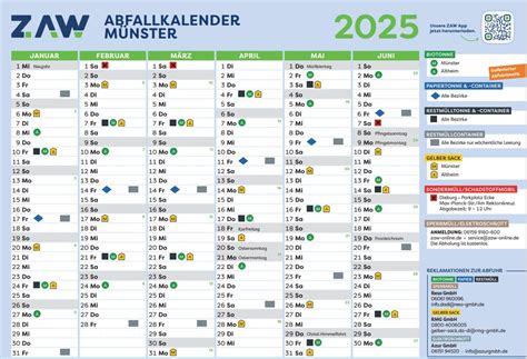 Gemeindeverwaltung Münster in Hessen Abfallkalender 2025