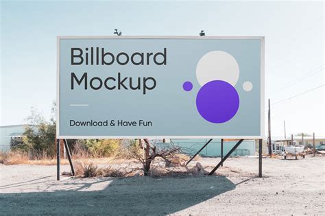 Horizontal Billboard Placed On A County Road Mockup Free Download