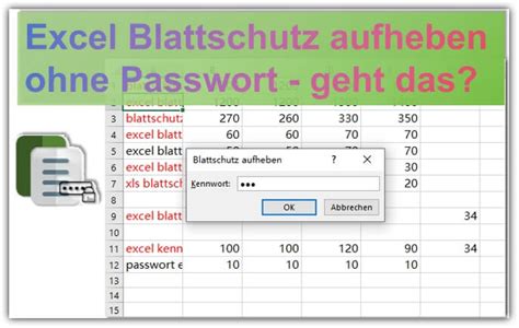 Blattschutz Bei Excel Aufheben Ohne Passwort 5 Wege Versuchen