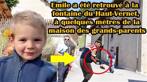 Emile a été retrouvé à la fontaine du Haut Vernet à quelques mètres de