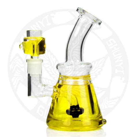 Wholesale Inches Hookah Pipe Freezable Glycerin Glass Smoking Pipe