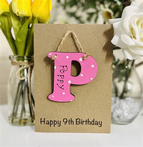 Personalised 9th Letter Birthday Wooden Keepsake Card By Craft Heaven