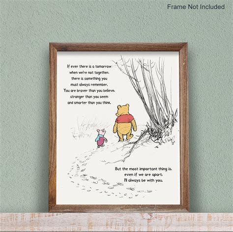 If Ever There Is A Tomorrow Winnie The Pooh Quote Poster Etsy