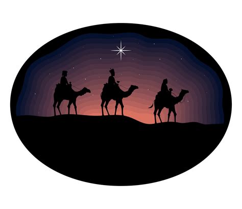 Wise Men In Camel Silhouettes Vector Art At Vecteezy